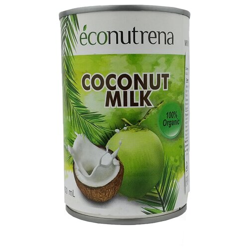 Кокосовое молоко органическое 17% Econutrena, 400 мл.