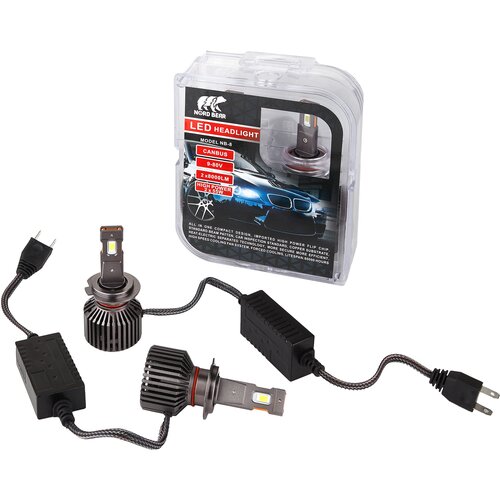 Лампы светодиодные Nord Bear H7 9/80V 55W 8000 Lm вентилятор охлаждения (к-т)