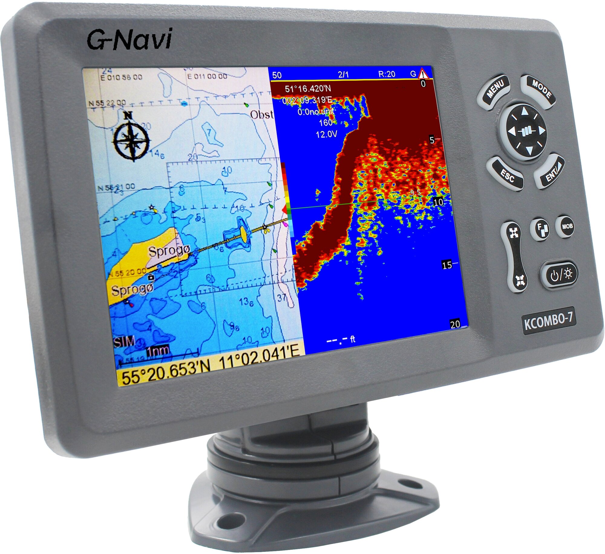 G-navi GPS Плоттер Эхолот KCombo-7