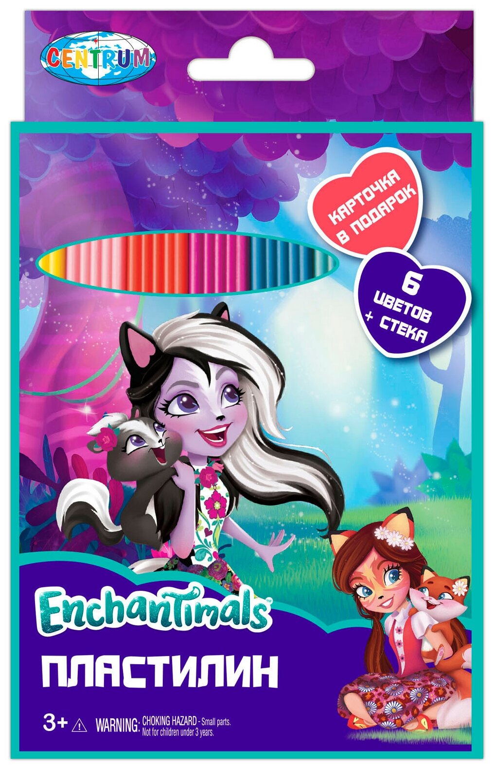 Пластилин CENTRUM Enchantimals 6 цветов (88615) 6 цв.