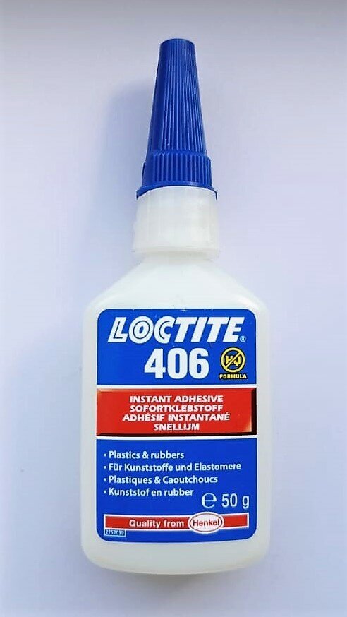 Клей моментальный LOCTITE 406 (50 гр), разработанный специально для быстрого склеивания пластмассы и резины