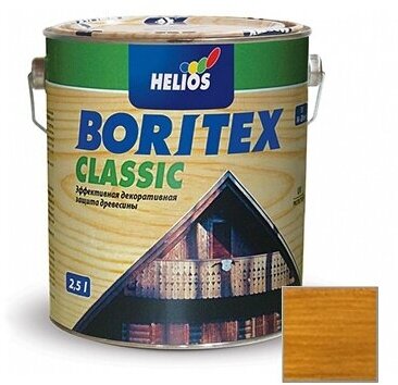 Лазурь декоративная Helios Boritex Classic №3 Тик 2,5 л