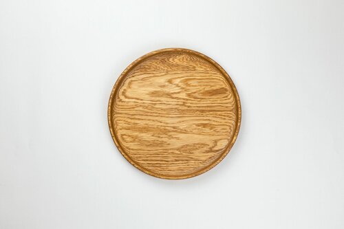 Деревянная тарелка круглая большая