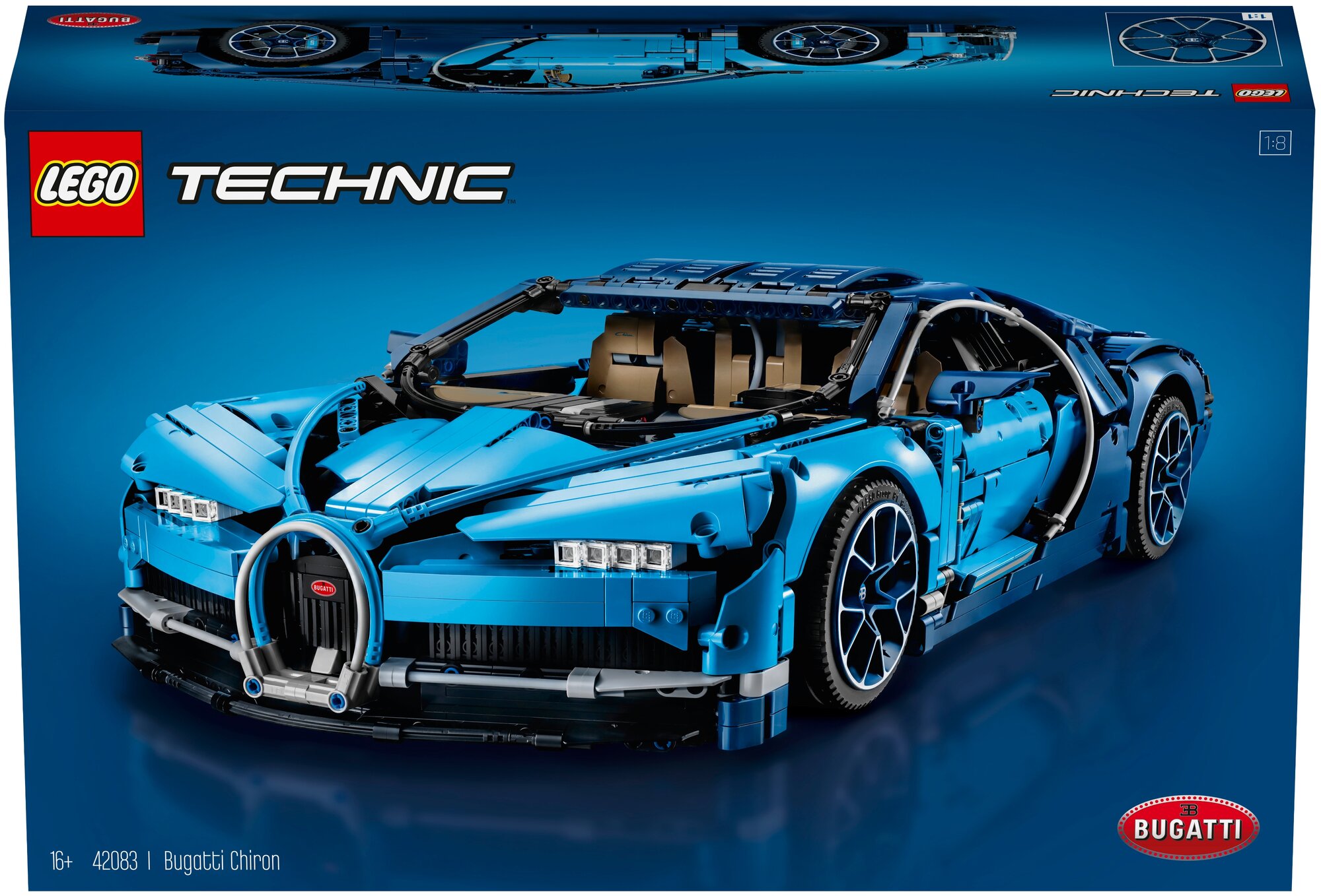 Конструктор LEGO Technic 42083 Bugatti Chiron, 3599 дет.