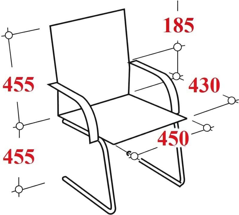 Конференц-кресло FA_SAMBA ST Chrome к/з светло-бежевый DO122/бук - фотография № 3