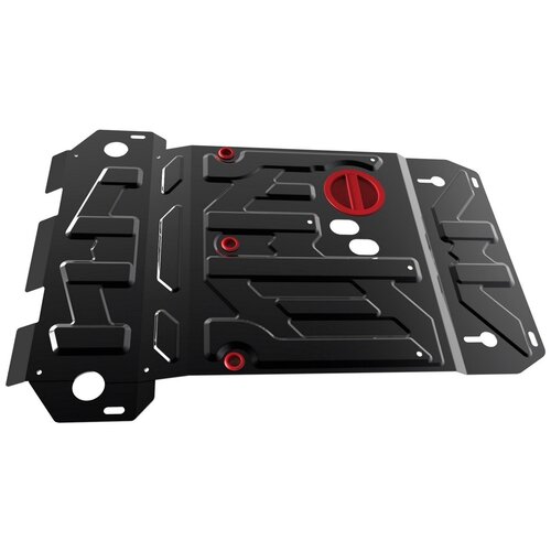 фото Защита картера и кпп автоброня для suzuki grand vitara iii 2005-2015, штампованная, сталь 1,8 мм, с крепежом, 111.05501.5