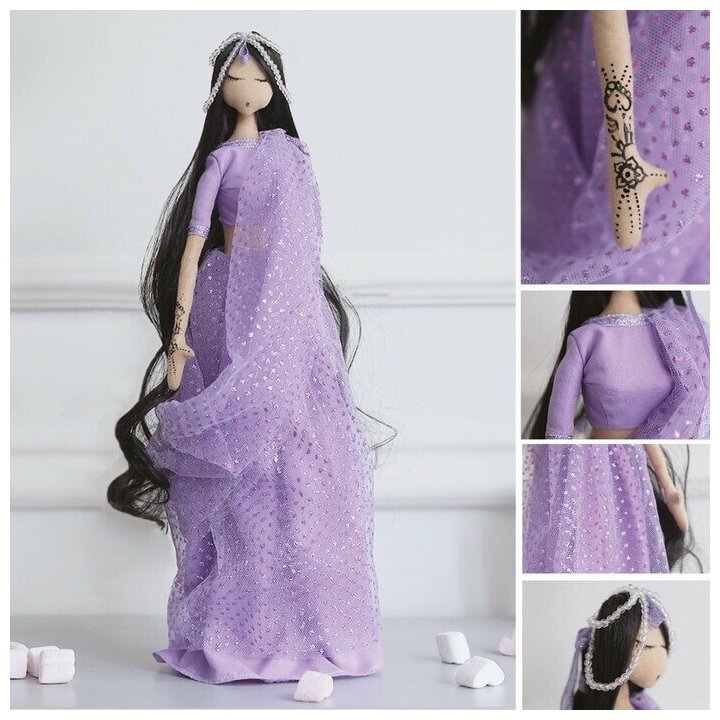 Интерьерная кукла Жасмин, набор для шитья 21 x 0,5 x 29,7 см