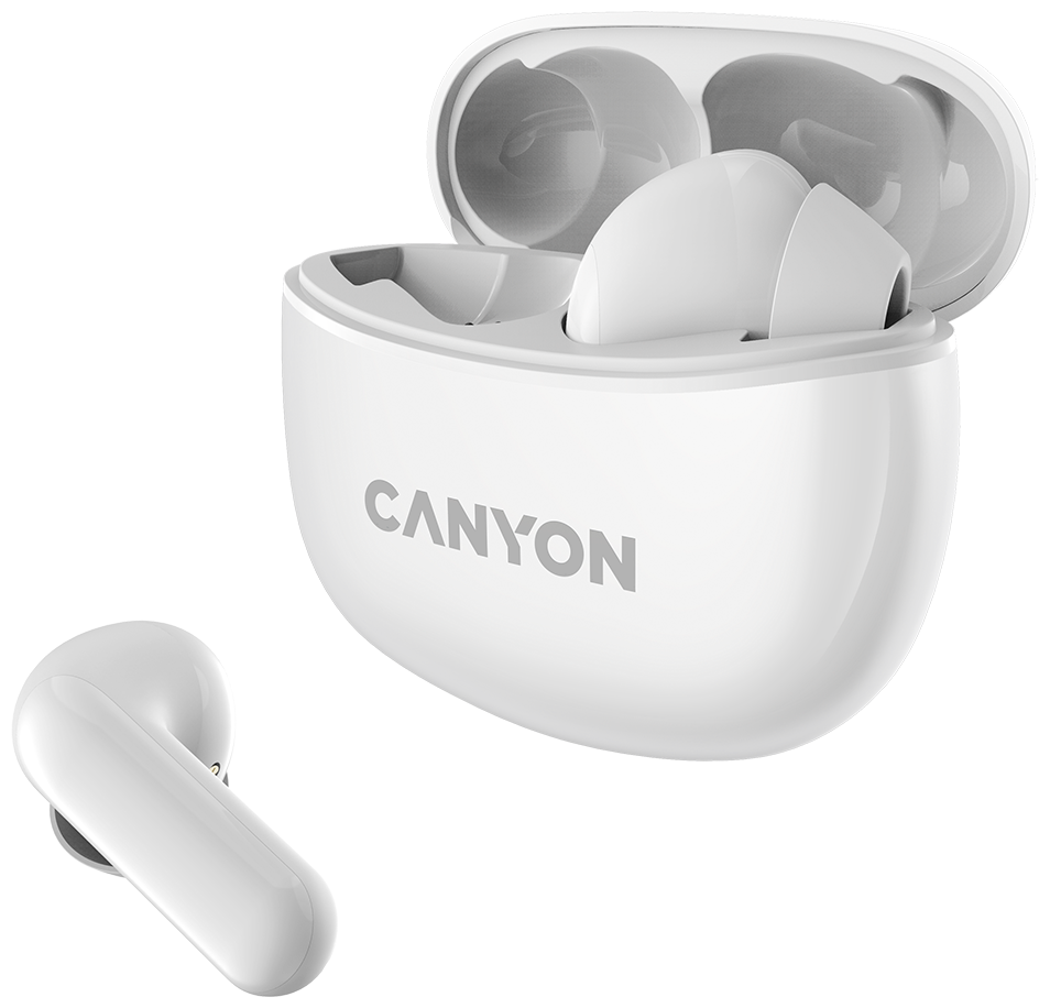 CANYON TWS-5, Bluetooth headset, with microphone, BT V5.3 JL 6983D4, Frequence Response:20Hz-20kHz, battery EarBud 40mAh*2+Charging Case 500mAh, type-