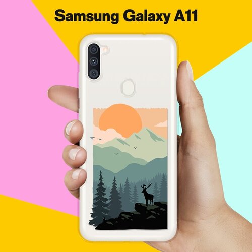 Силиконовый чехол Горы и лес на Samsung Galaxy A11 силиконовый чехол горы и лес на samsung galaxy m30s