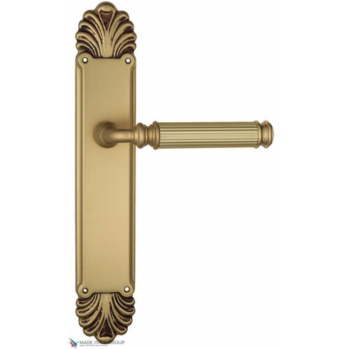 дверная ручка на планке venezia mosca wc 2 pl97 французcкое золото коричневый Дверная ручка на планке Venezia MOSCA PL87 французское золото