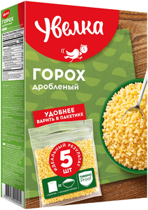 Горох Увелка дробленый, 5х80г