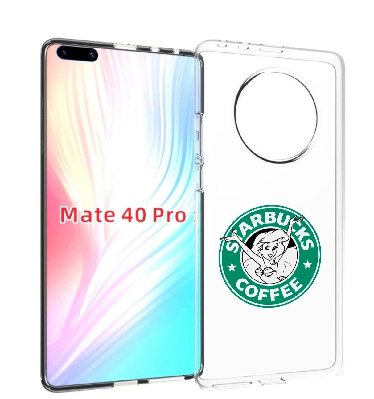 Чехол MyPads старбакс-кофее для Huawei Mate 40 Pro (NOH-NX9) задняя-панель-накладка-бампер