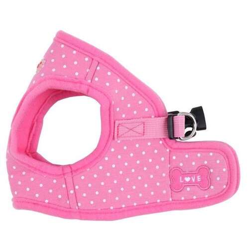 Шлейка Puppia Dotty harness B, обхват шеи 29 см, розовый, M