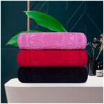 Art Soft Tex Полотенце Aurora цвет: розовый, красный, черный (45х85 см - 3 шт) br53114 - изображение