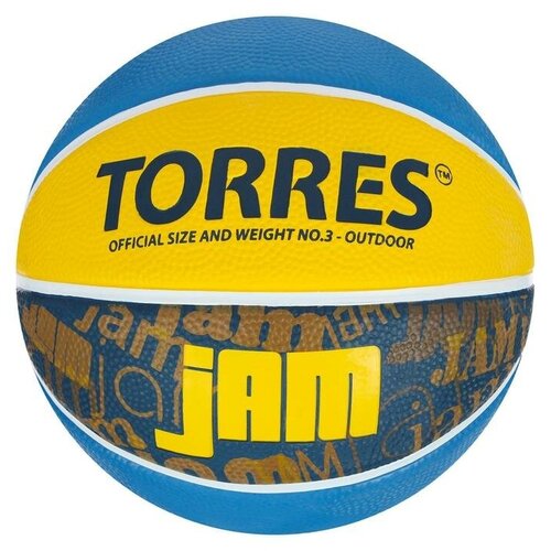 TORRES Мяч баскетбольный TORRES Jam, B02043, размер 3