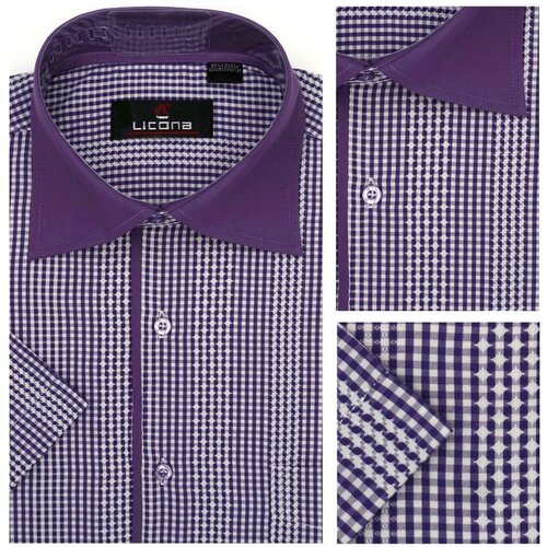 Рубашка , размер 39, фиолетовый