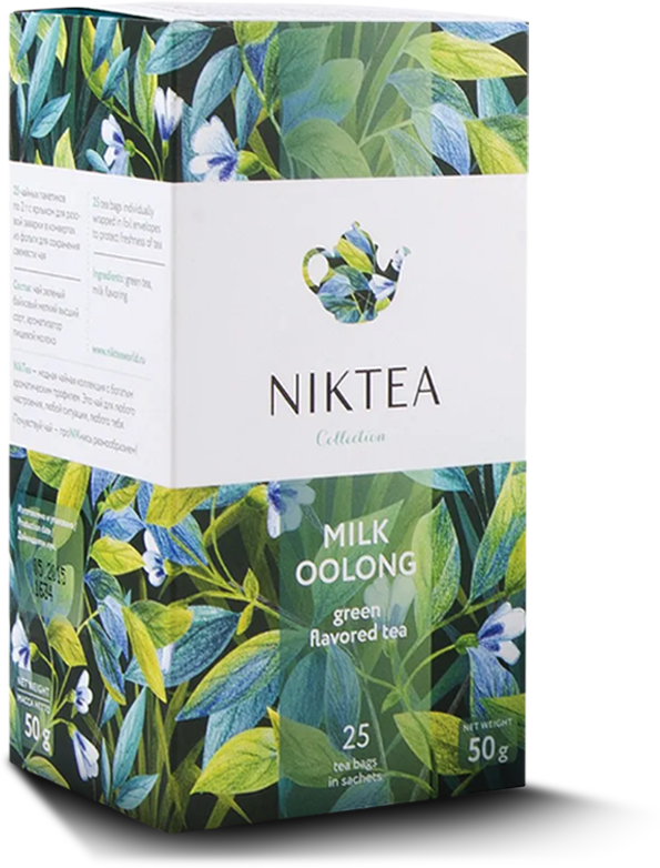 Чай зеленый в пакетиках ферментированный NIKTEA Молочный Улун 25х2г - фотография № 5