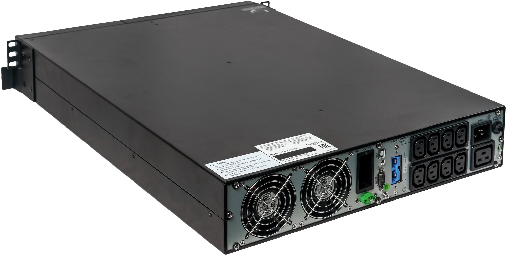 Источник бесперебойного питания Systeme Electriс Smart-Save Online SRT, 3000VA/3000W, On-Line, Extended-run, Rack 2U(Tower convertible), LCD, Out: 8xC13+1xC19, SNMP Intelligent Slot, USB, RS-232 (SRTS Systeme Electric - фото №2