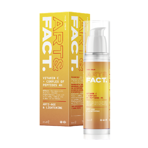 Art&Fact Лифтинг крем для лица Vitamin C+Сomplex of peptides 4% 50 мл 1 шт