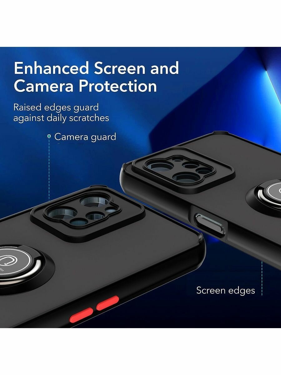 Чехол О'кейси, для Realme C31, с держателем-кольцом, красный — фото 1