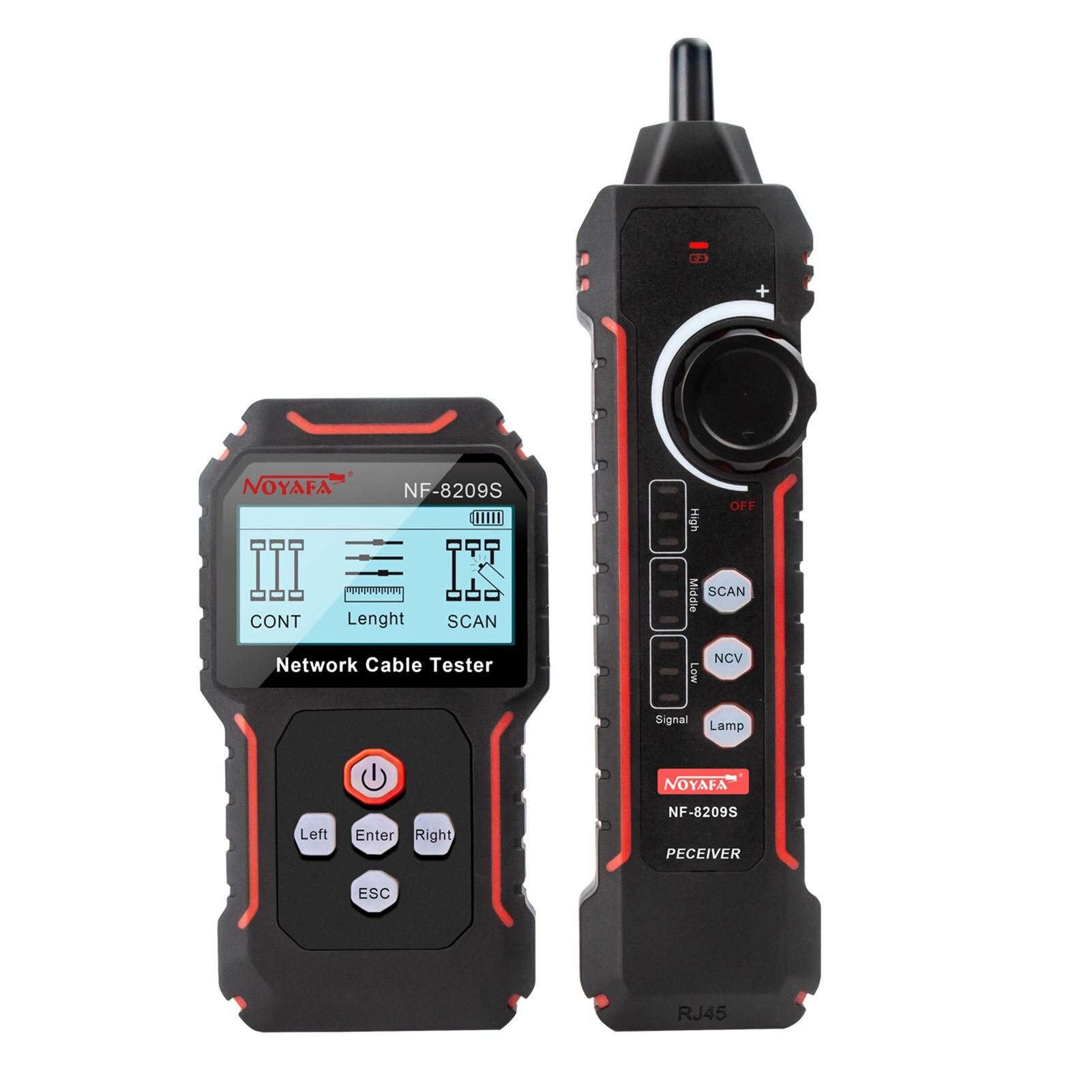 NOYAFA NF-8209S POE Wire Checker ЖК-дисплей Измерение длины кабеля LAN Cat5 Cat6
