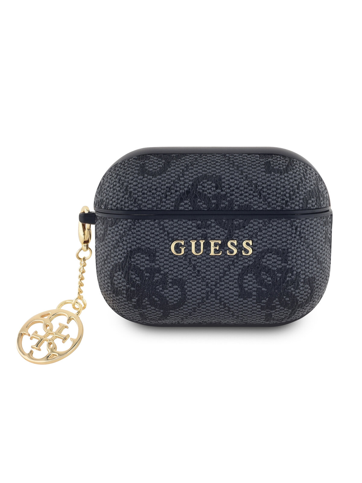 Guess для Airpods Pro 2 чехол PU leather 4G with Classic metal logo and Charm Black