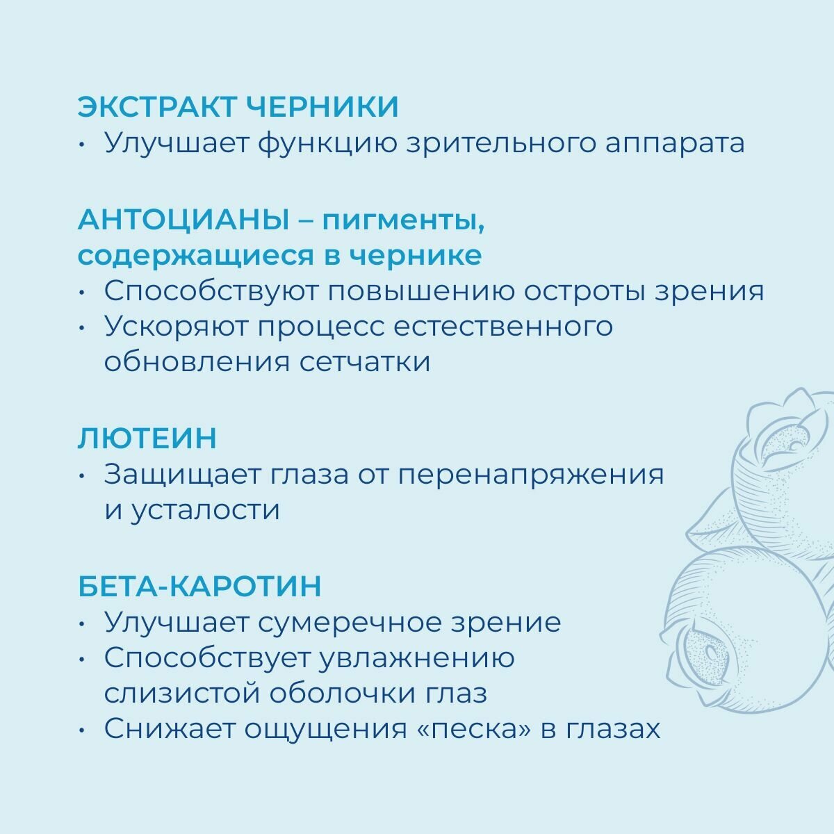 Вижу Премиум BioForte Экстракт плодов черники с лютеином, таблетки 400 мг, 30 шт. — фото 1