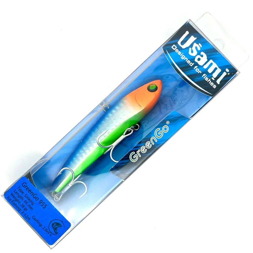 Воблер Usami GreenGo 95S 28 г #663 Для ловли судака — фото 1