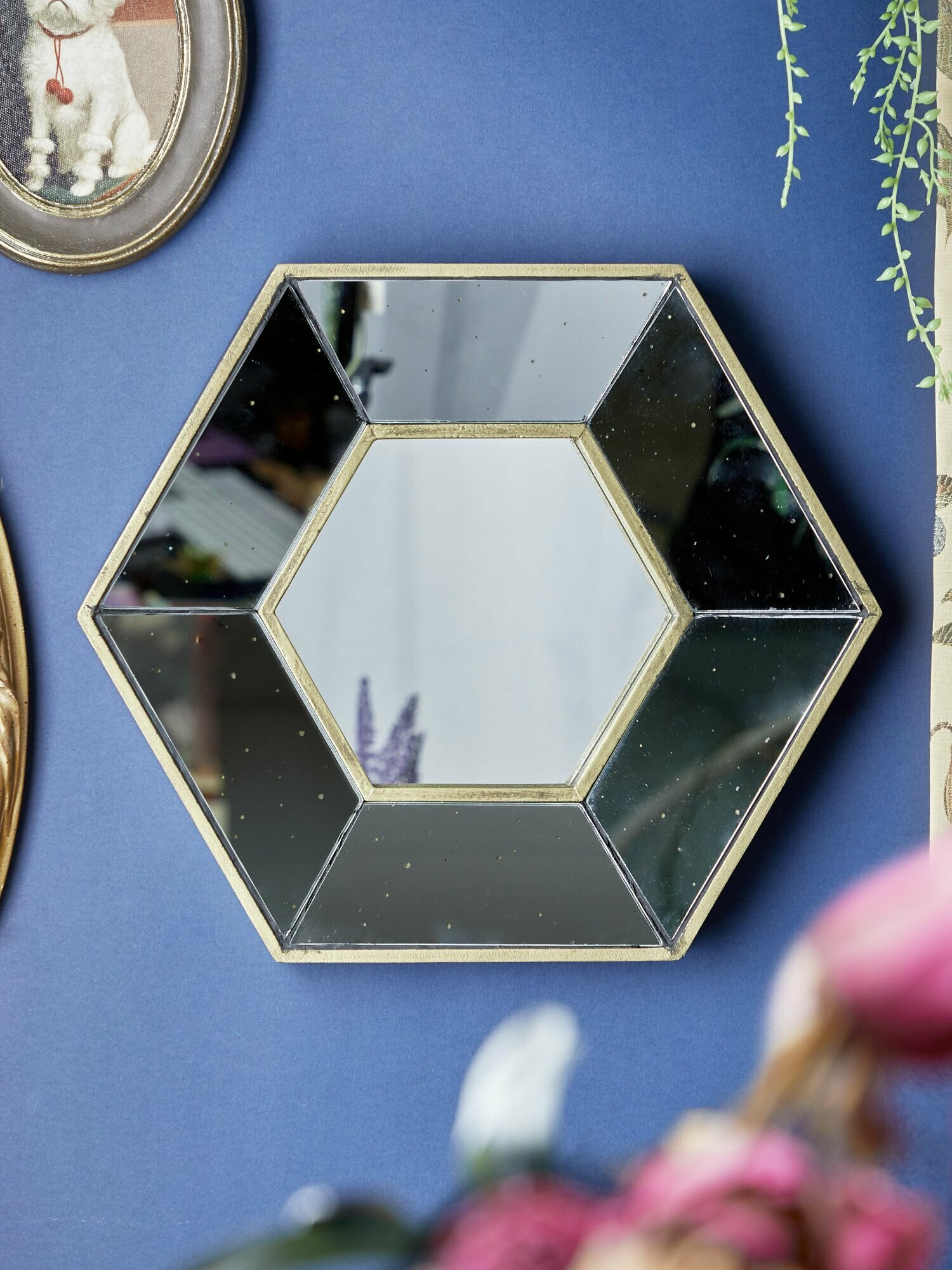 1181402533-CB Зеркало настенное 36х4х31см, МДФ, серебристый, Glasar