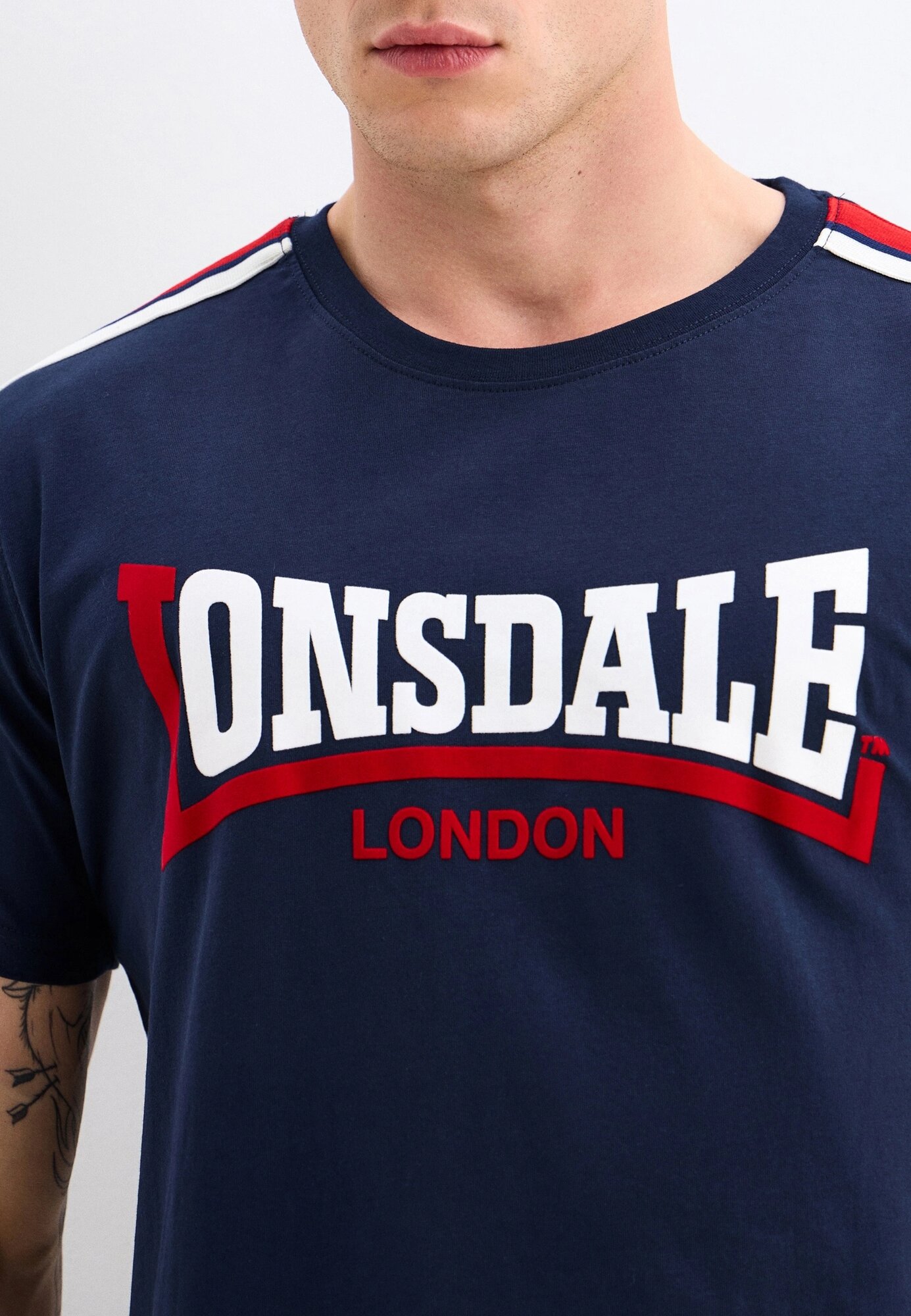 Футболка спортивная LONSDALE regular fit, размер 50-52, cиний — фото 1