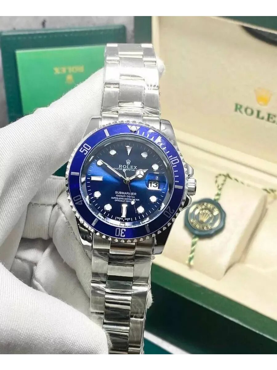 Наручные часы Rolex Classic, синий — фото 1