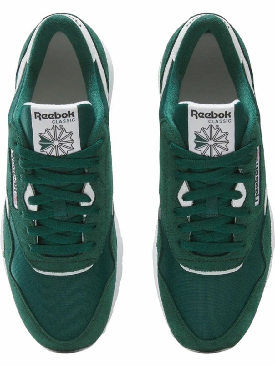 Кроссовки Reebok Classic Nylon, полнота F, размер 6 US, зеленый/белый — фото 1
