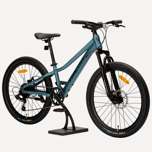 Изображение товара Горный подростковый велосипед BREND TIMETRY ORIGINAL TT415, диаметр колес 24", рама алюминий, 7 скоростей, синий