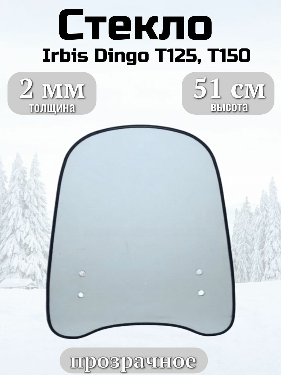 Стекло Irbis Dingo T125 T150 прозрачное формованное (2 мм 51 см)