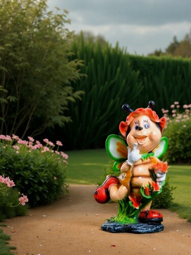 Изображение товара Садовая фигура Хорошие сувениры «Пчёлка в панамке», полистоун, 49×23×25 см