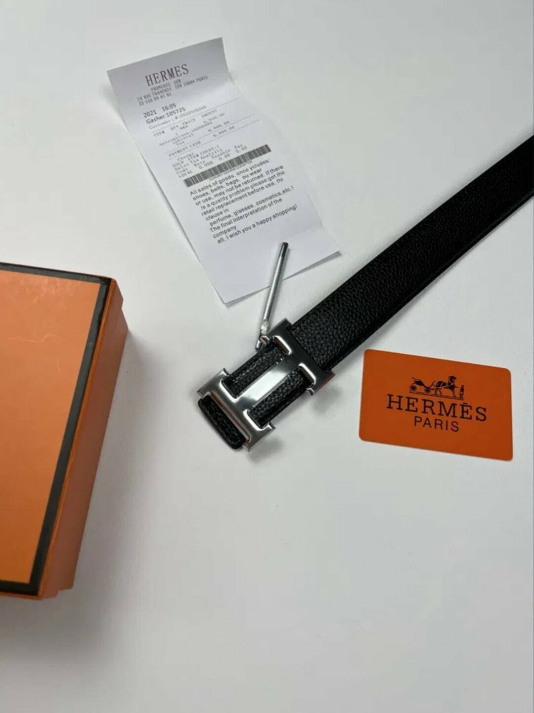 Ремень Hermes для взрослых и детей, размер 115, темно-синий — фото 1
