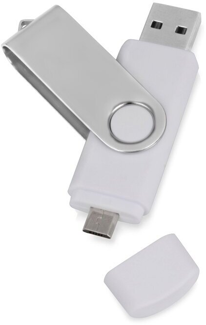 USB/micro USB-флешка на 16 Гб «Квебек OTG», белый