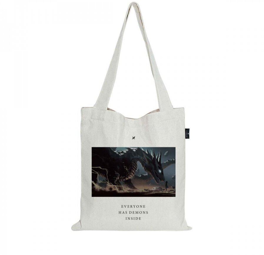 фото Сумка-шоппер Lorex Cotton Серия Demons Inside 38x44см, с принтом