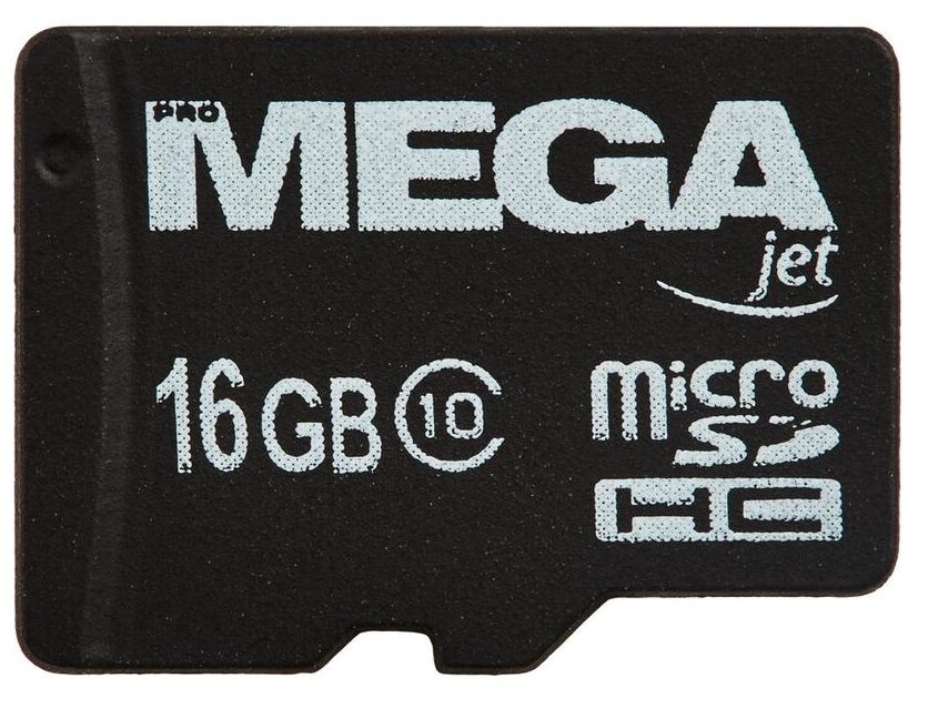 Карта памяти microSDHC ProMEGA Jet, 16Gb, Class 10, 1шт.