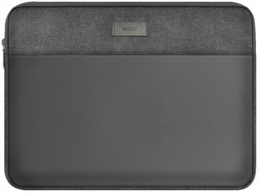 Сумка для ноутбука до 14.2 дюймов WiWU Minimalist Laptop Sleeve для Macbook Air 2020 - Серая