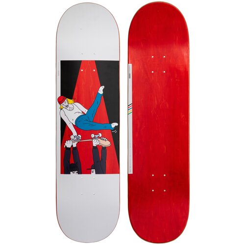 фото Скейтборд размер 8,5" красный deck 120 bruce, размер: no size oxelo х декатлон decathlon