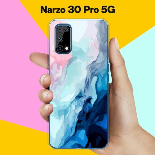 Силиконовый чехол на realme Narzo 30 Pro 5G Акварель / для Реалми Нарзо 30 Про 5 Джи силиконовый чехол на realme narzo 30 pro 5g ламы для реалми нарзо 30 про 5 джи