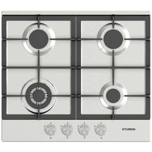 Встраиваемая газовая варочная панель Hyundai HHG 6434 IX нержавеющая сталь 1823700₽