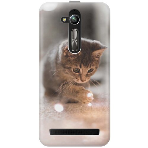 фото Cиликоновый чехол на asus zenfone go (zb500kl) / асус зенфон го (зб500кл) с принтом "котенок и свет" gosso