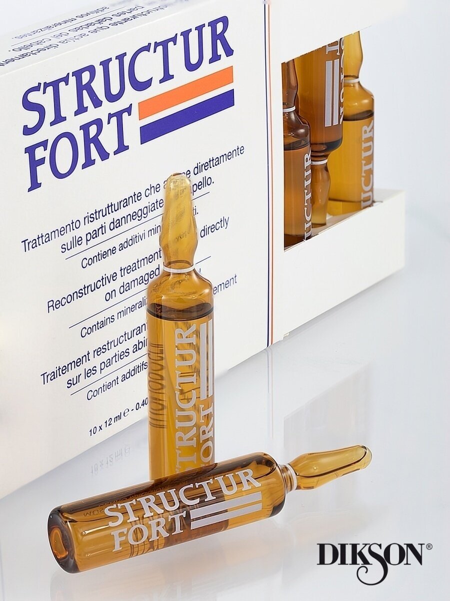 Dikson Structur Fort Ампульное средство для восстановления безжизненных, ослабленных волос, 10х12 мл (Dikson, ) - фото №19