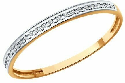 Кольцо обручальное Diamant online, золото, 585 проба, бриллиант