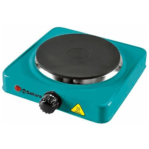 Плитка электрическая Sakura ПЭ-01BL 1000Вт 1конфорка 154мм бирюзовая 96000₽