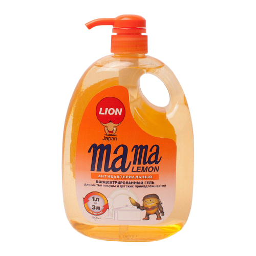 Средство для мытья посуды и детских принадлежностей Mama lemon 1000 мл концентрированный гель антибактериальный