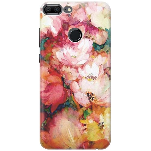 фото Gosso ультратонкий силиконовый чехол-накладка для honor 9 lite с принтом "яркие цветы"