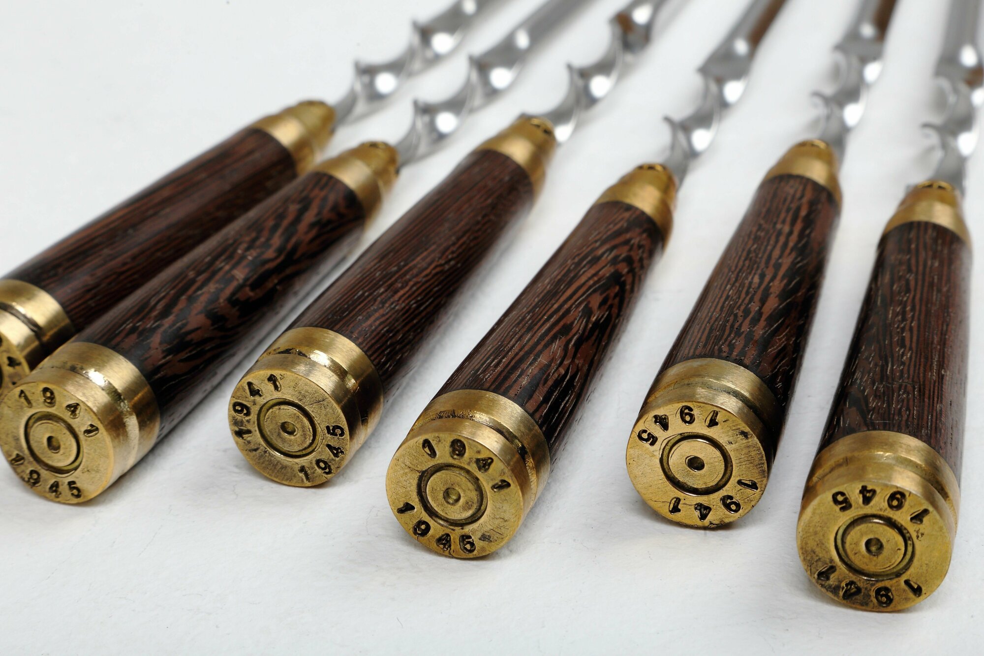 Шампур, шампуры с деревянной ручкой, набор шампуров, 70 см 6 шт - фотография № 1